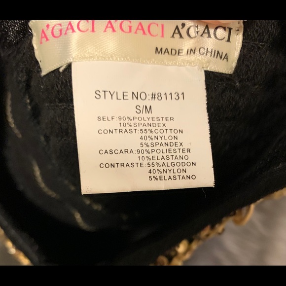 Mini gold sequin skirt - Picture 5 of 5